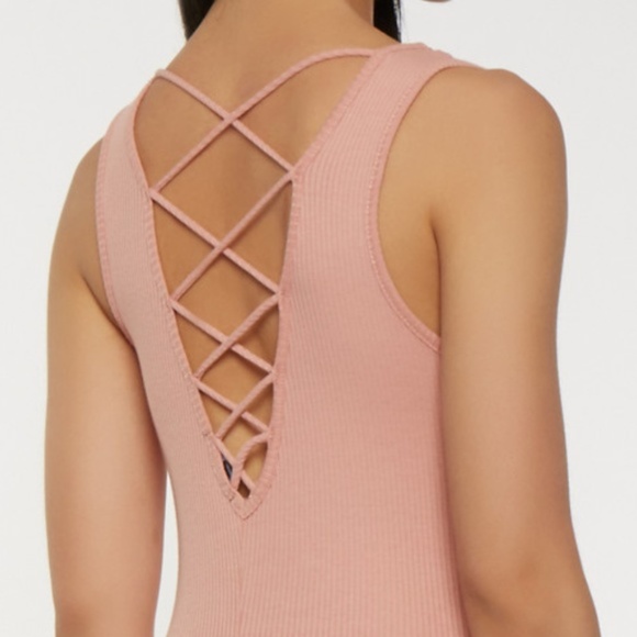 BLUSH RIBBED MINI DRESS - Picture 2 of 3